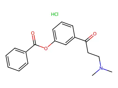 1-Propanone, 1-(3-(benzyloxy)phenyl)-3-(dimethylamino)-, hydrochloride structure
