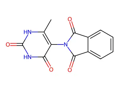 2-(6-methyl-2,4-dioxo-1H-pyrimidin-5-yl)isoindole-1,3-dione structure