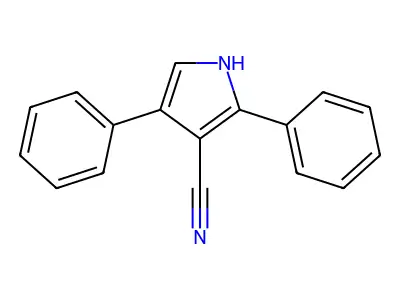 2,4-diphenyl-1H-pyrrole-3-carbonitrile structure