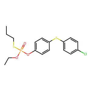 Phosphorothioic acid, O-(4-((4-chlorophenyl)thio)phenyl) O-ethyl S-propyl ester structure