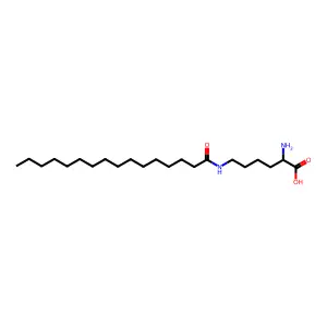 N6-(1-Oxohexadecyl)-L-lysine structure