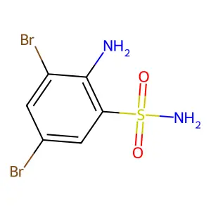 2-Amino-3,5-dibromobenzenesulfonamide structure