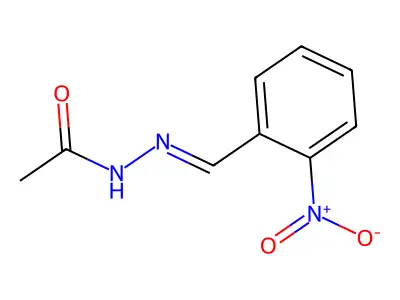 N-[(2-nitrophenyl)methylideneamino]acetamide structure