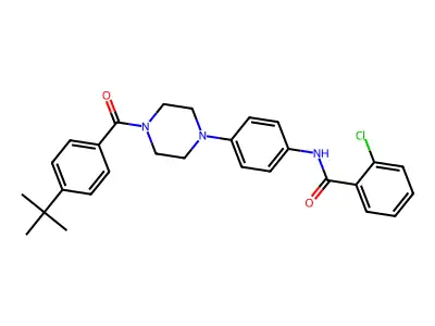 N-{4-[4-(4-tert-Butylbenzoyl)piperazin-1-yl]phenyl}-2-chlorobenzamide structure