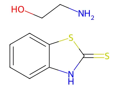 2(3H)-Benzothiazolethione, compd. with 2-aminoethanol (1:1) structure