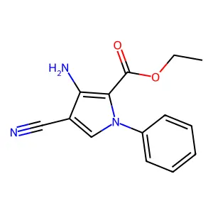 Ethyl 3-amino-4-cyano-1-phenyl-1H-pyrrole-2-carboxylate structure