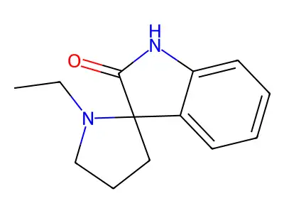 Spiro(indoline-3,2'-pyrrolidin)-2-one, 1'-ethyl- structure