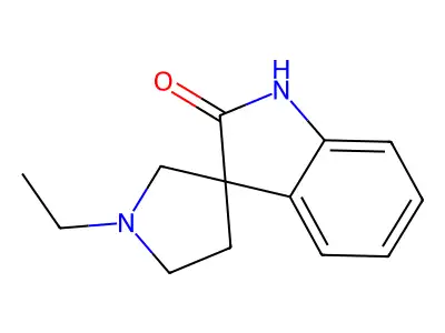 Spiro(indoline-3,3'-pyrrolidin)-2-one, 1'-ethyl- structure