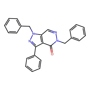 1,5-dibenzyl-3-phenyl-1,5-dihydro-4H-pyrazolo[3,4-d]pyridazin-4-one structure