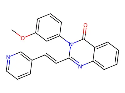 3-(3-methoxyphenyl)-2-[(E)-2-(pyridin-3-yl)ethenyl]quinazolin-4(3H)-one structure
