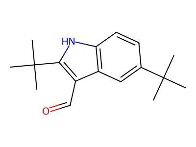 2,5-ditert-butyl-1H-indole-3-carbaldehyde structure