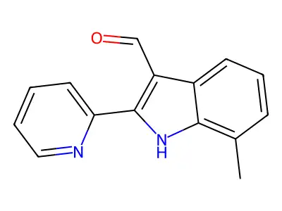 1H-Indole-3-carboxaldehyde, 7-methyl-2-(2-pyridinyl)- structure