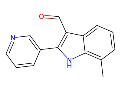 1H-Indole-3-carboxaldehyde, 7-methyl-2-(3-pyridinyl)- structure
