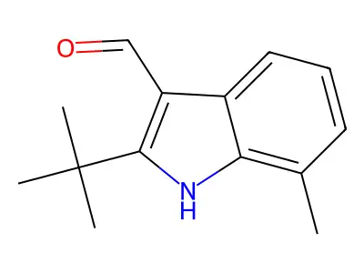 2-tert-butyl-7-methyl-1H-indole-3-carbaldehyde structure