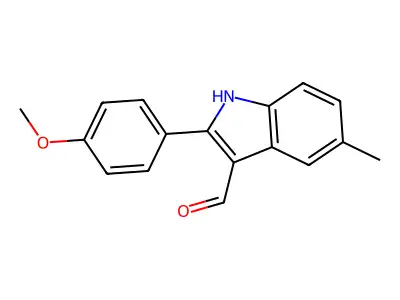 2-(4-methoxyphenyl)-5-methyl-1H-indole-3-carbaldehyde structure
