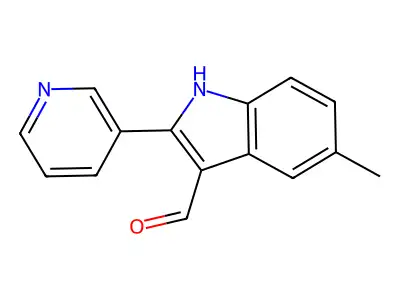 1H-Indole-3-carboxaldehyde, 5-methyl-2-(3-pyridinyl)- structure