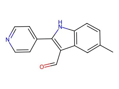 1H-Indole-3-carboxaldehyde, 5-methyl-2-(4-pyridinyl)- structure