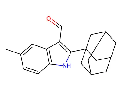 2-(1-adamantyl)-5-methyl-1H-indole-3-carbaldehyde structure