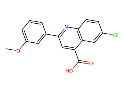6-Chloro-2-(3-methoxyphenyl)quinoline-4-carboxylic acid structure