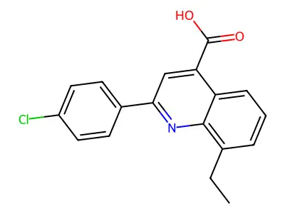 2-(4-Chlorophenyl)-8-ethylquinoline-4-carboxylic acid structure