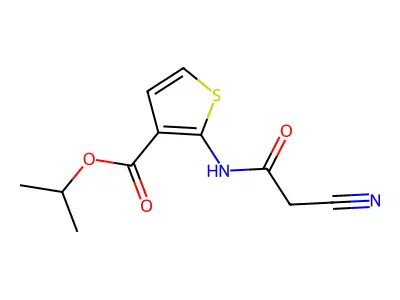 Isopropyl 2-[(cyanoacetyl)amino]thiophene-3-carboxylate structure