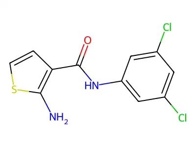 2-amino-N-(3,5-dichlorophenyl)thiophene-3-carboxamide structure