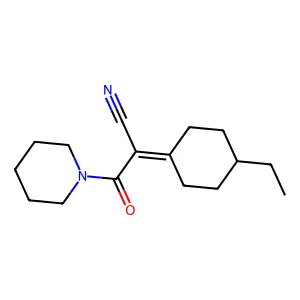 2-(4-Ethylcyclohexylidene)-3-oxo-3-(piperidin-1-yl)propanenitrile structure