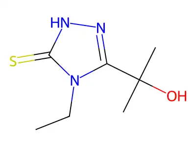 2-(4-Ethyl-5-sulfanyl-1,2,4-triazol-3-yl)propan-2-ol structure