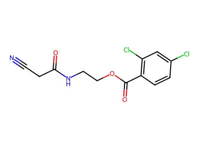 2-[(2-Cyanoacetyl)amino]ethyl 2,4-dichlorobenzoate structure