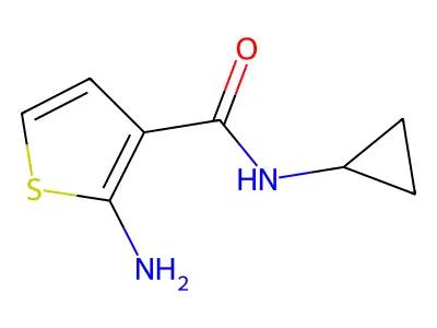 2-amino-N-cyclopropylthiophene-3-carboxamide structure