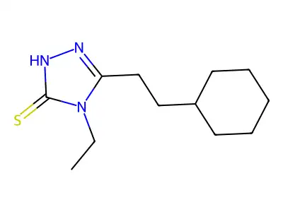 5-(2-cyclohexylethyl)-4-ethyl-4H-1,2,4-triazole-3-thiol structure