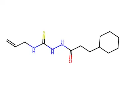1-(3-Cyclohexylpropanoylamino)-3-prop-2-enylthiourea structure