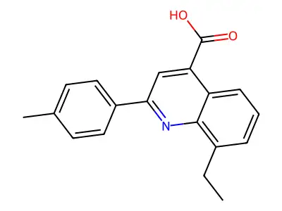 8-Ethyl-2-(4-methylphenyl)quinoline-4-carboxylic acid structure