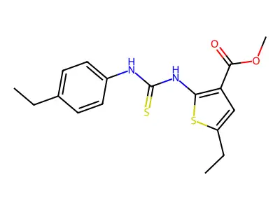 Methyl 5-ethyl-2-{[(4-ethylphenyl)carbamothioyl]amino}thiophene-3-carboxylate structure