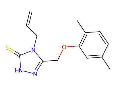 4-allyl-5-[(2,5-dimethylphenoxy)methyl]-4H-1,2,4-triazole-3-thiol structure