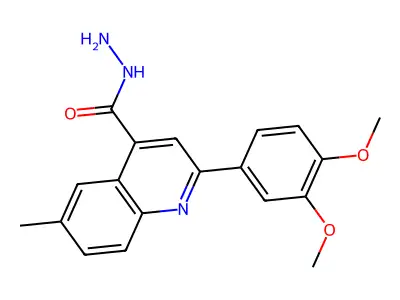 2-(3,4-Dimethoxyphenyl)-6-methylquinoline-4-carbohydrazide structure