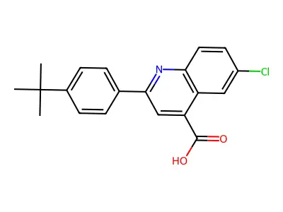 2-(4-Tert-butylphenyl)-6-chloroquinoline-4-carboxylic acid structure