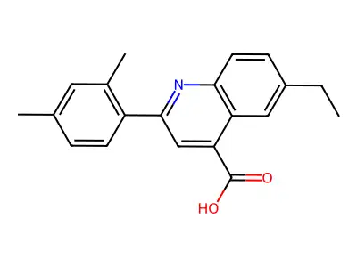 2-(2,4-Dimethylphenyl)-6-ethylquinoline-4-carboxylic acid structure
