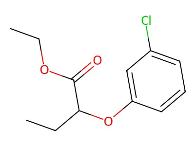 Ethyl 2-(3-chlorophenoxy)butanoate structure
