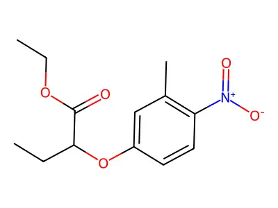 Ethyl 2-(3-methyl-4-nitrophenoxy)butanoate structure