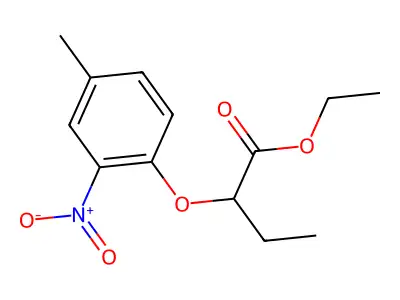 Ethyl 2-(4-methyl-2-nitrophenoxy)butanoate structure