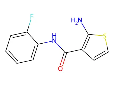 2-amino-N-(2-fluorophenyl)thiophene-3-carboxamide structure