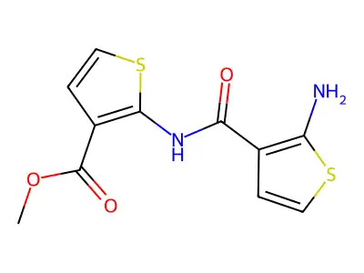Methyl 2-{[(2-aminothien-3-yl)carbonyl]amino}thiophene-3-carboxylate structure