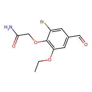 2-(2-Bromo-6-ethoxy-4-formylphenoxy)acetamide structure