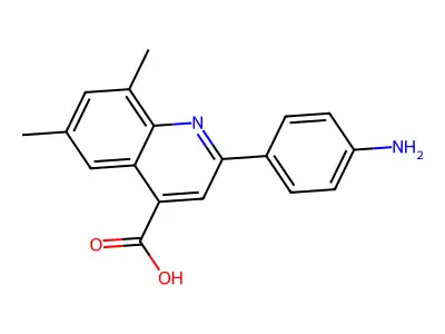 2-(4-Aminophenyl)-6,8-dimethylquinoline-4-carboxylic acid structure