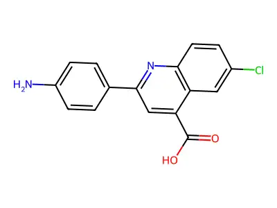 2-(4-Aminophenyl)-6-chloroquinoline-4-carboxylic acid structure