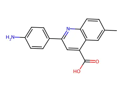 2-(4-Aminophenyl)-6-methylquinoline-4-carboxylic acid structure