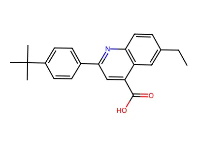 2-(4-Tert-butylphenyl)-6-ethylquinoline-4-carboxylic acid structure