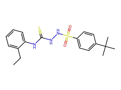 1-[(4-Tert-butylphenyl)sulfonylamino]-3-(2-ethylphenyl)thiourea structure