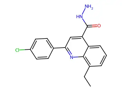 2-(4-Chlorophenyl)-8-ethylquinoline-4-carbohydrazide structure